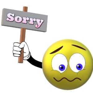 Sorry zeggen hoeft niet